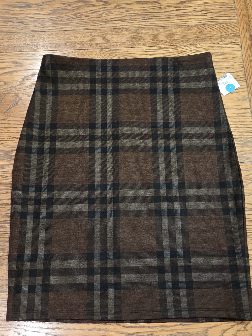 Vintage 90s Penmans Brown Plaid Pencil Skirt Medium